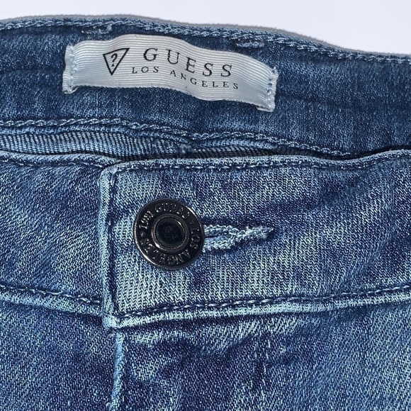 GUESS Blue Ripped Destroyed Denim short size 26 - Picture 4 of 12